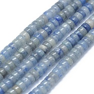 Natural Blue Aventurine Beads Strands, Flat Round/Disc, 3.8~4.2x2~4.5mm, Hole: 0.8~1mm, about 152~180pcs/strand, 15.1~15.5 inch(38.5~39.5cm)(G-F631-A11-03)