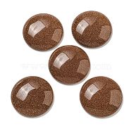 Synthetic Goldstone Cabochons, Flat Round, 30x7~8.5mm(G-C115-02B-03)