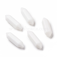 Glass Beads, No Hole, Bullet, White, 22~23x6x6mm(GLAA-K058-04A)