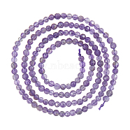 1 Strand Natural Amethyst Beads Strands, Faceted, Round, 2~3x2~2.5mm, Hole: 0.2mm, about 181~210pcs/strand, 15.9~16.3 inch(40.4~41.5cm)(G-NB0004-65)