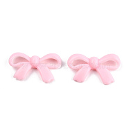 Opaque Acrylic Beads, Bowknot, Pink, 18x30x5.5mm, Hole: 1.6mm, about 600pcs/500g(SACR-T351-005H)