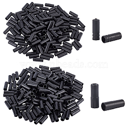 SUPERFINDINGS Plastic Bike Shift Cable End Caps, Column, Bicycle Accessories, Black, 15.5x5mm, Inner Size: 4mm, 160pcs(FIND-FH0002-25)