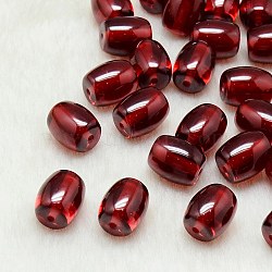 Resin Beads, Barrel, Dark Red, 14x12mm, Hole: 2mm(X-RESI-T005-12x14-A03)