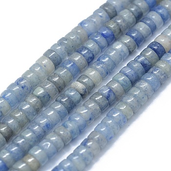 Natural Blue Aventurine Beads Strands, Flat Round/Disc, 3.8~4.2x2~4.5mm, Hole: 0.8~1mm, about 152~180pcs/strand, 15.1~15.5 inch(38.5~39.5cm)