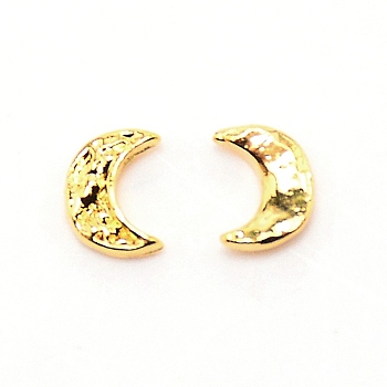 Alloy Moon Cabochons, for Nail Art Studs and Nail Art Decoartion Accessories, Golden, 6x5x1.7mm