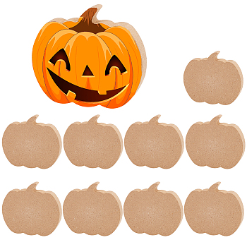 10Pcs Wooden Blank Display Decorations, for Home Decoration, Pumpkin, 68x76.5x12.5mm