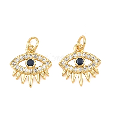 Brass Micro Pave Cubic Zirconia Pendants(CU-CBAB719-05G-A)-1