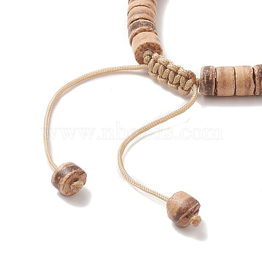 Coconut Adjustable Braided Bead Bracelet for Men Women(BJEW-JB09290)-5