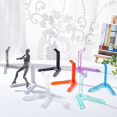 8 Sets 8 Style Plastic Model Toy Assembled Holder(AJEW-FH0002-33)-2