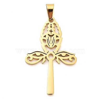 Real 18K Gold Plated Cross 304 Stainless Steel Pendants