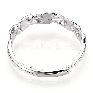 925 Sterling Silver Adjustable Ring Settings(STER-T007-06P)-3