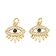 Brass Micro Pave Cubic Zirconia Pendants(CU-CBAB719-05G-A)-1
