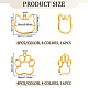 32Pcs 8 Styles Cat Head Paw Print Alloy Open Back Bezel Charms(PALLOY-OC0002-99)-2