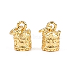 Brass Charms, Crown with Heart, Long-Lasting Plated, Rack Plating, Lead Free & Cadmium Free, Real 18K Gold Plated, 10x6mm, Hole: 3mm(KK-C162-031G)