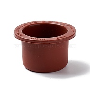 Flat Round Food Grade Silicone Molds, Cake Pan, Bake Tools, Brown, 70x42mm, Inner Diameter: 51.5mm(DIY-M046-17B)