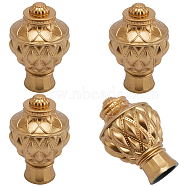 Plastic Curtain Rod Heads, Round Drapery Pole Finials, Pineapple, Gold, 99.3x63mm, Inner Diameter: 27.8mm(FIND-WH0021-33A)