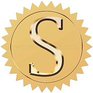 Self Adhesive Gold Foil Embossed Stickers, Medal Decoration Sticker, Letter S, 5x5cm(DIY-WH0575-034)