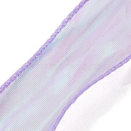 Flat Rainbow Color Nylon Organza Ribbon, Iridescent Ribbon for Bowknot, Flower, Gift Decoration, Lilac, 1-5/8 inch(40mm), about 9.84 Yards(9m)/Roll(OCOR-WH0082-62A)