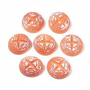 Opaque Epoxy Resin Cabochons, Imitation Food, Bread, Light Salmon, 23~24x9~10mm(X-CRES-S358-59)