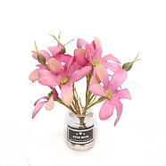 Plastic Flower Miniature Ornaments, Micro Landscape Dollhouse Accessories, Pretending Prop Decorations, Pearl Pink, 80mm(PW-WG0299B-03)