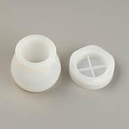 Bottle Silicone Molds, Resin Casting Molds, For UV Resin, Epoxy Resin Craft Making, White, 75~84x26~70mm, Inner Diameter: 57~61mm, 2pcs/set(DIY-SZC0001-32)
