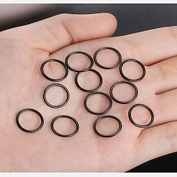 316L Surgical Stainless Steel Hoop Cartilage Earrings, Nose Rings for Men, Piercing Body Jewelry, Black, 1.6mm, Inner Diameter: 6mm(WGB51CA-48)