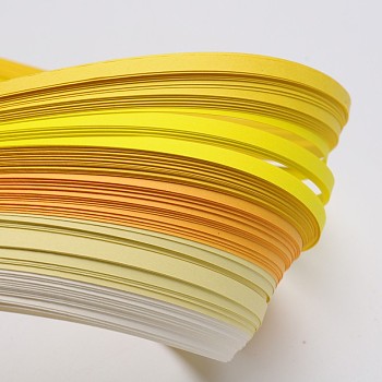 6 Colors Quilling Paper Strips, Yellow, 530x5mm, about 120strips/bag, 20strips/color