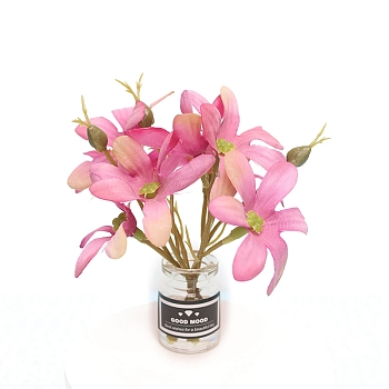 Plastic Flower Miniature Ornaments, Micro Landscape Dollhouse Accessories, Pretending Prop Decorations, Pearl Pink, 80mm