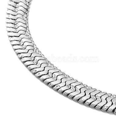 304 Stainless Steel Herringbone Chain Necklaces(NJEW-P282-02P)-3