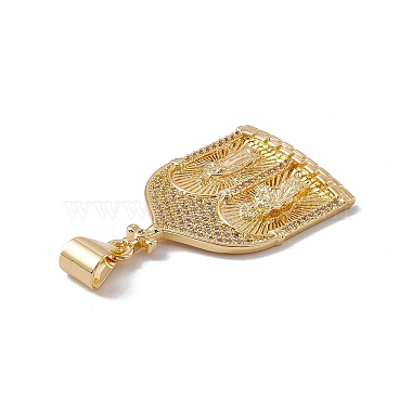 Brass Micro Pave Clear Cubic Zirconia Pendants(KK-G439-15G)-3