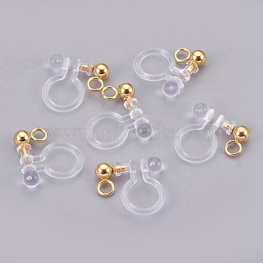 Golden Clear Stainless Steel Earring Components