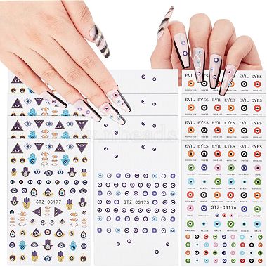 Mixed Color Plastic Nail Art Stickers