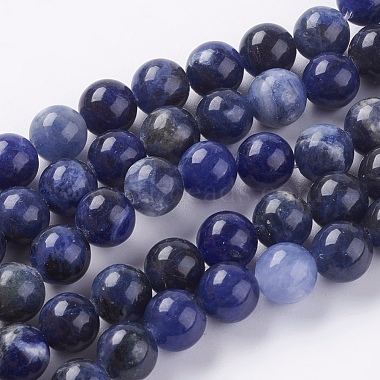 8mm MidnightBlue Round Sodalite Beads
