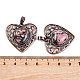 Natural Rhodonite Peach Love Heart Pendants(G-G158-01-14)-3