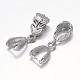 Leaf Rack Plating Brass Pendant Pinch Bails(X-KK-L102-19P)-1