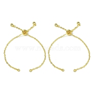 Brass Oval Link Bracelets Making, Real 18K Gold Plated, 8-1/8 inch(20.6cm), Hole: 1.6mm(FIND-Z035-22G)