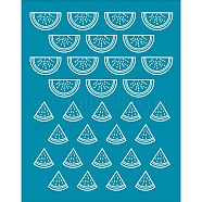 Silk Screen Printing Stencil, for Painting on Wood, DIY Decoration T-Shirt Fabric, Watermelon Pattern, 100x127mm(DIY-WH0341-126)