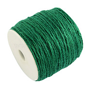 Colored Jute Cord, Jute String, Jute Twine, 3-Ply, for Jewelry Making, Green, 2mm, about 109.36 yards(100m)/roll(OCOR-R008-2mm-005)