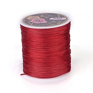 Nylon Thread, Rattail Satin Cord, Red, 2mm, about 76.55 yards(70m)/roll(LW-K002-2mm-700)