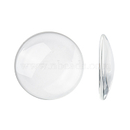 Transparent Glass Cabochons, Half Round/Dome, Clear, 34.5~36x7.5mm(X-GGLA-R026-35mm)