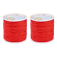 Nylon Thread, Red, 1mm, about 100yard/roll(NWIR-OC0001-03-01)