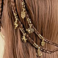 Alloy Dreadlocks Beads, Braiding Hair Pendants Decoration Clips, Animal Pattern, 10mm, 6pcs/set(OHAR-PW0003-195H)