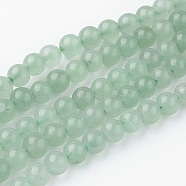 Natural Green Aventurine Bead Strands, Round, 8~8.5mm, Hole: 1mm, about 45~47pcs/strand, 14.9 inch(38cm)(G-G735-63-8mm)
