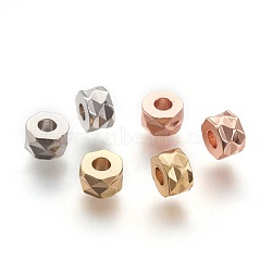 Environment Brass Beads, Electophoresis, Long-Lasting Plated, Lead Free & Cadmium Free, Flat Round, Mixed Color, 5x3mm, Hole: 2mm(KK-F780-07-RS)