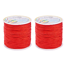 Nylon Thread, Red, 1mm, about 100yard/roll(NWIR-OC0001-03-01)