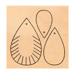 Wood Cutting Dies, with Steel, for DIY Scrapbooking/Photo Album, Decorative Embossing DIY Paper Card, teardrop, Pattern, 10x10x2.4cm(DIY-WH0169-46)