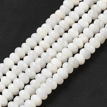 Natural Freshwater Shell Beads Strands, Rondelle, Seashell Color, 6x4mm, Hole: 0.9mm, about 97pcs/strand, 15.31~15.39''(38.9~39.1cm)