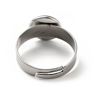 Flat Round K9 Glass Adjustable Ring(RJEW-G253-01C-P)-4