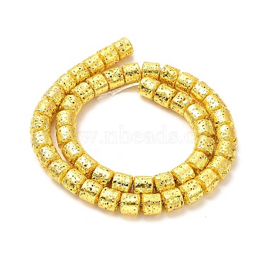 Electroplated Natural Lava Rock Beads Strands(G-G984-07)-3