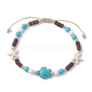 Turquoise Starfish Synthetic Turquoise Anklets